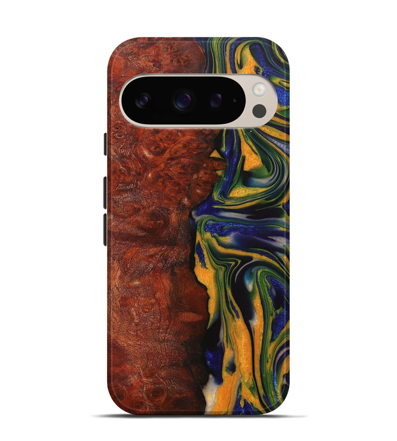 Pixel 9 ResinArt Live Edge Phone Case - Griffin (Blue, 708902)