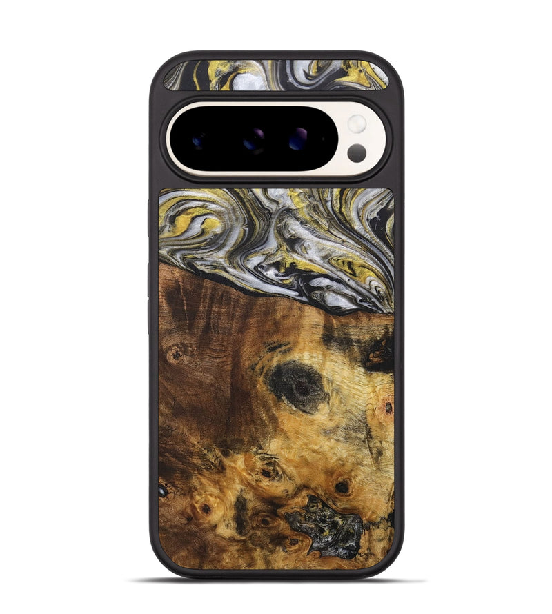 Pixel 9 Pro Wood+Resin Phone Case - Dixie (Black & White, 708964)