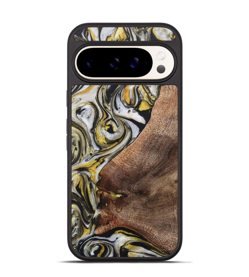 Pixel 9 Pro Wood+Resin Phone Case - Luann (Black & White, 708965)