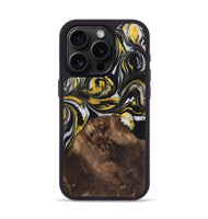 iPhone 15 Pro Wood+Resin Phone Case - Faith (Black & White, 708975)