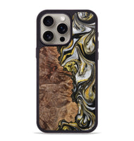iPhone 15 Pro Max Wood+Resin Phone Case - Nia (Black & White, 708977)