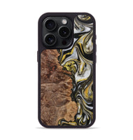 iPhone 15 Pro Wood+Resin Phone Case - Nia (Black & White, 708977)