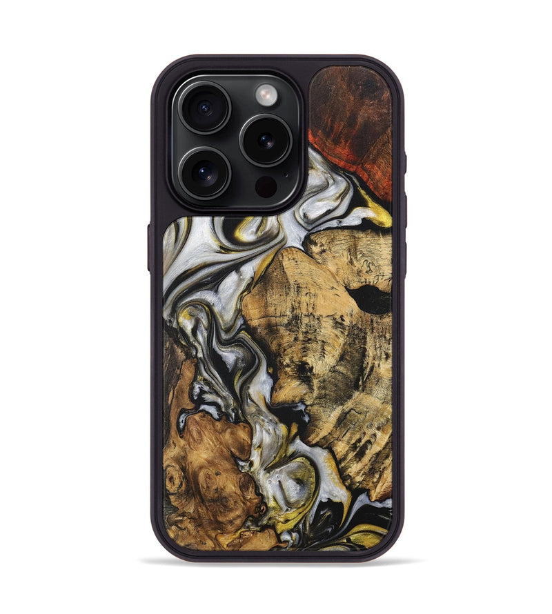 iPhone 15 Pro Wood+Resin Phone Case - Tyrone (Mosaic, 708981)