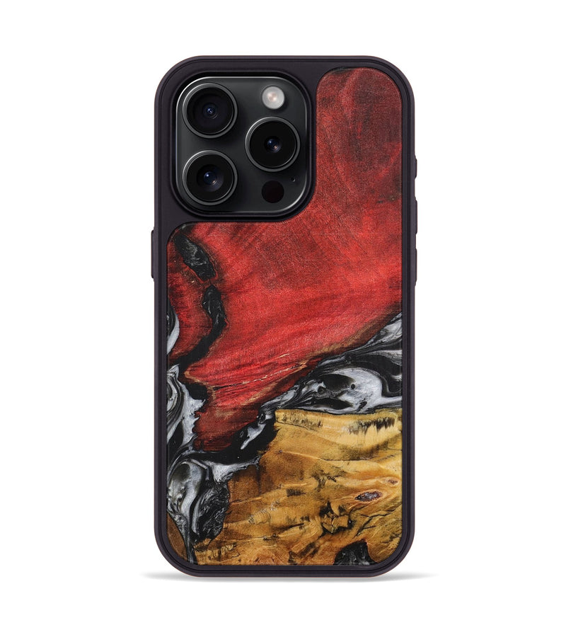 iPhone 15 Pro Wood+Resin Phone Case - Aimee (Mosaic, 708984)