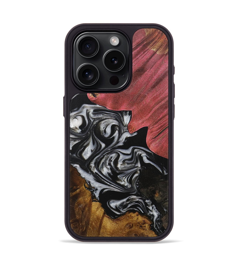 iPhone 15 Pro Wood+Resin Phone Case - Leland (Mosaic, 708987)