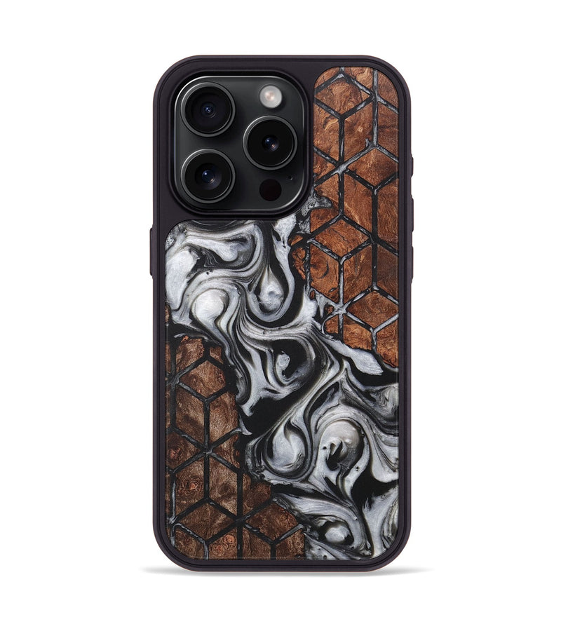 iPhone 15 Pro Wood+Resin Phone Case - Sam (Pattern, 709015)