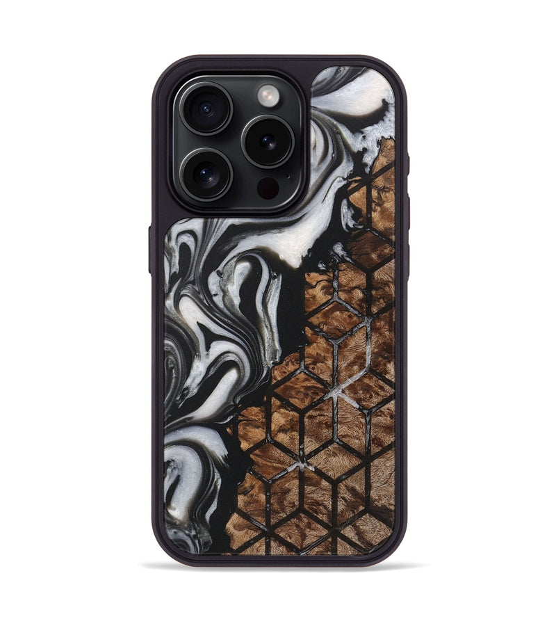 iPhone 15 Pro Wood+Resin Phone Case - Colleen (Pattern, 709017)