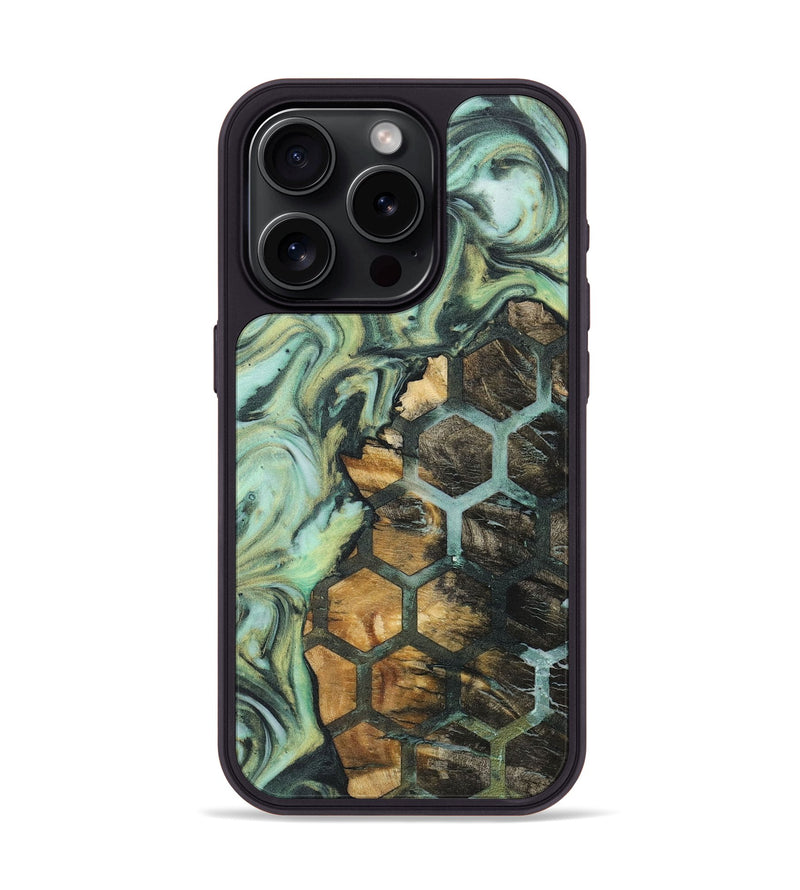 iPhone 15 Pro Wood+Resin Phone Case - Knox (Pattern, 709018)