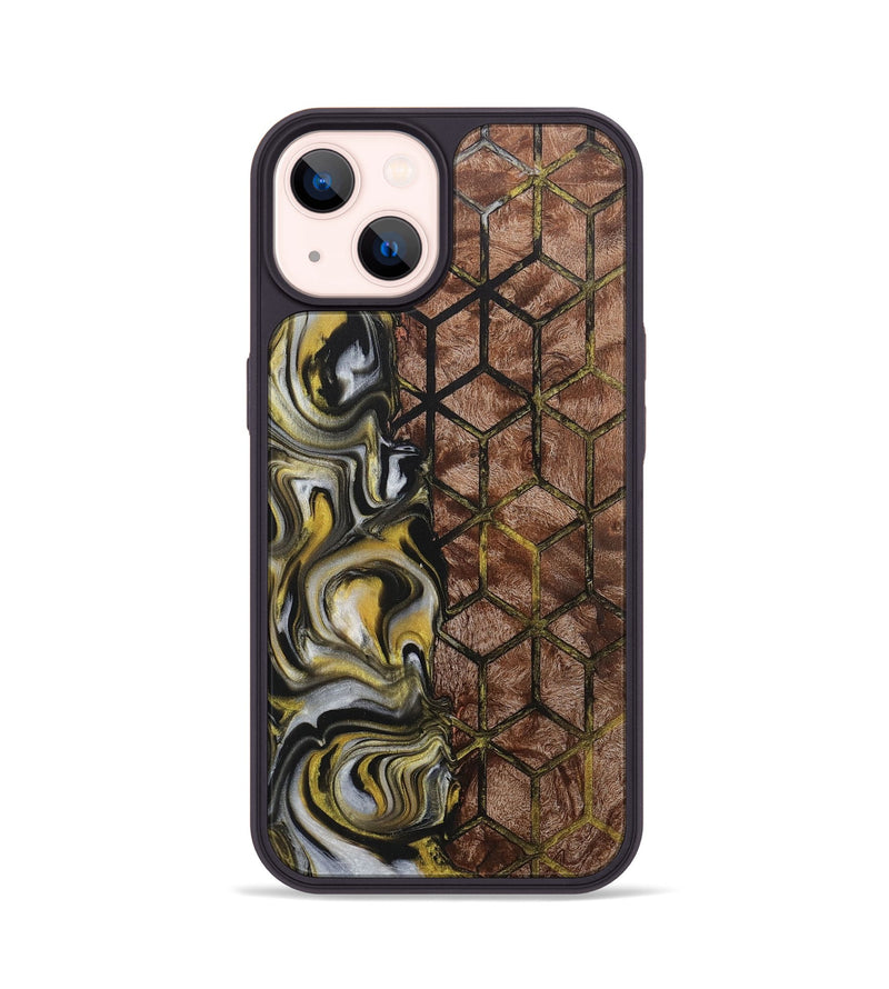 iPhone 14 Wood+Resin Phone Case - Ross (Pattern, 709020)