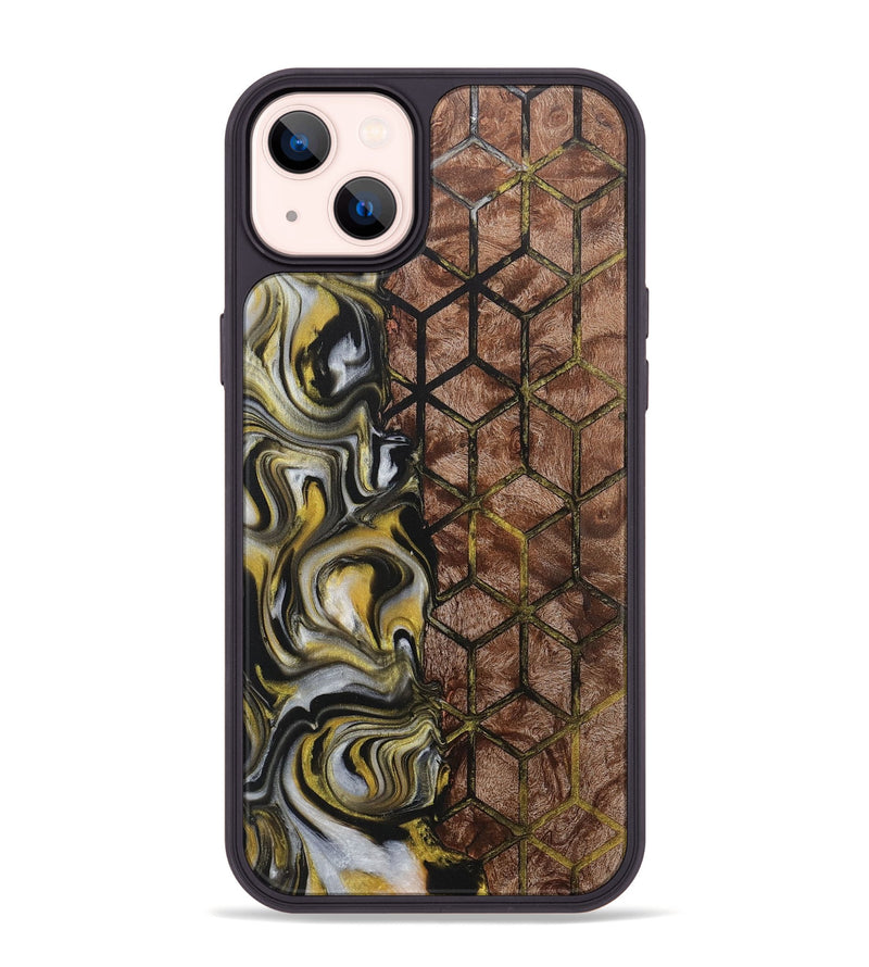 iPhone 14 Plus Wood+Resin Phone Case - Ross (Pattern, 709020)