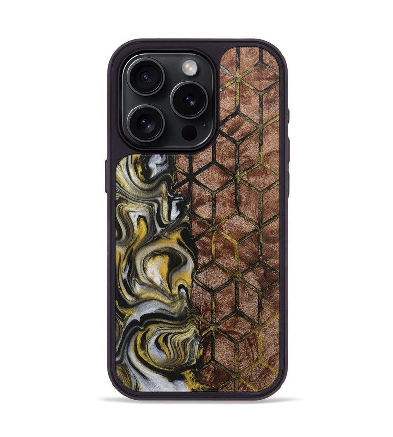 iPhone 15 Pro Wood+Resin Phone Case - Ross (Pattern, 709020)