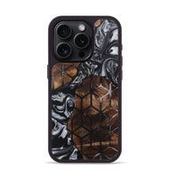 iPhone 15 Pro Wood+Resin Phone Case - Kennedy (Pattern, 709023)
