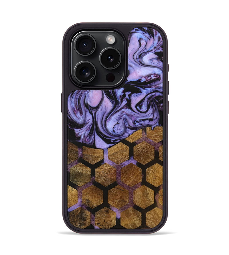 iPhone 15 Pro Wood+Resin Phone Case - Journee (Pattern, 709283)