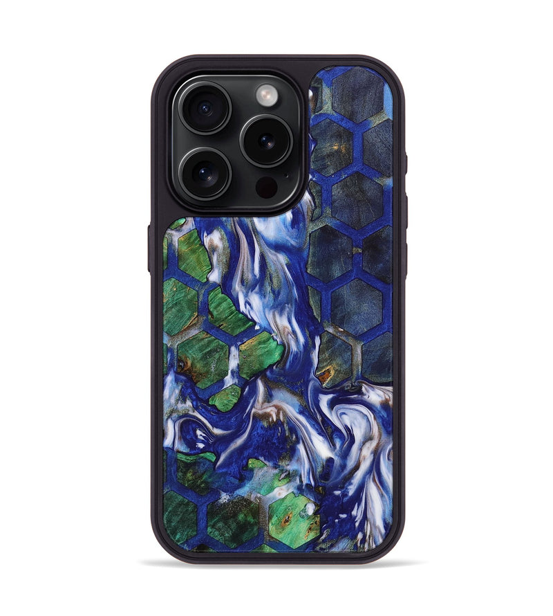 iPhone 15 Pro Wood+Resin Phone Case - Devonte (Pattern, 709285)