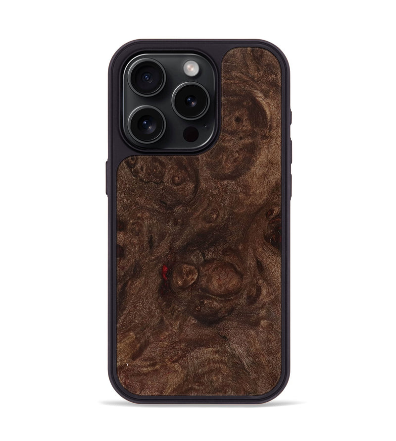 iPhone 15 Pro Wood+Resin Phone Case - Robbie (Wood Burl, 709320)