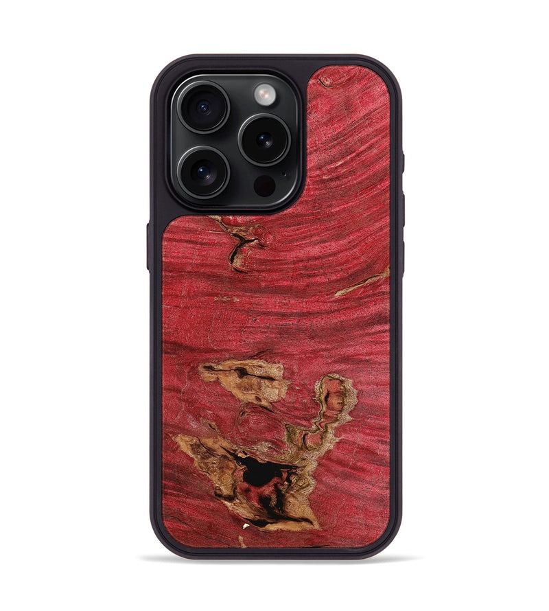 iPhone 15 Pro Wood+Resin Phone Case - George (Wood Burl, 709327)