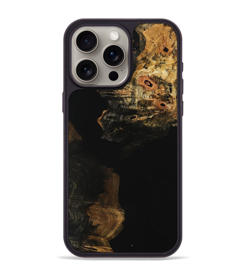 iPhone 15 Pro Max Wood+Resin Phone Case - Aitana (Pure Black, 709480)