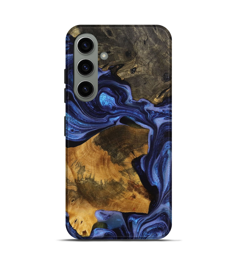 Galaxy S24 Wood+Resin Live Edge Phone Case - Kathryn (Blue, 709829)