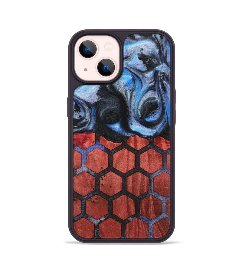 iPhone 14 Wood+Resin Phone Case - Melvin (Pattern, 709977)