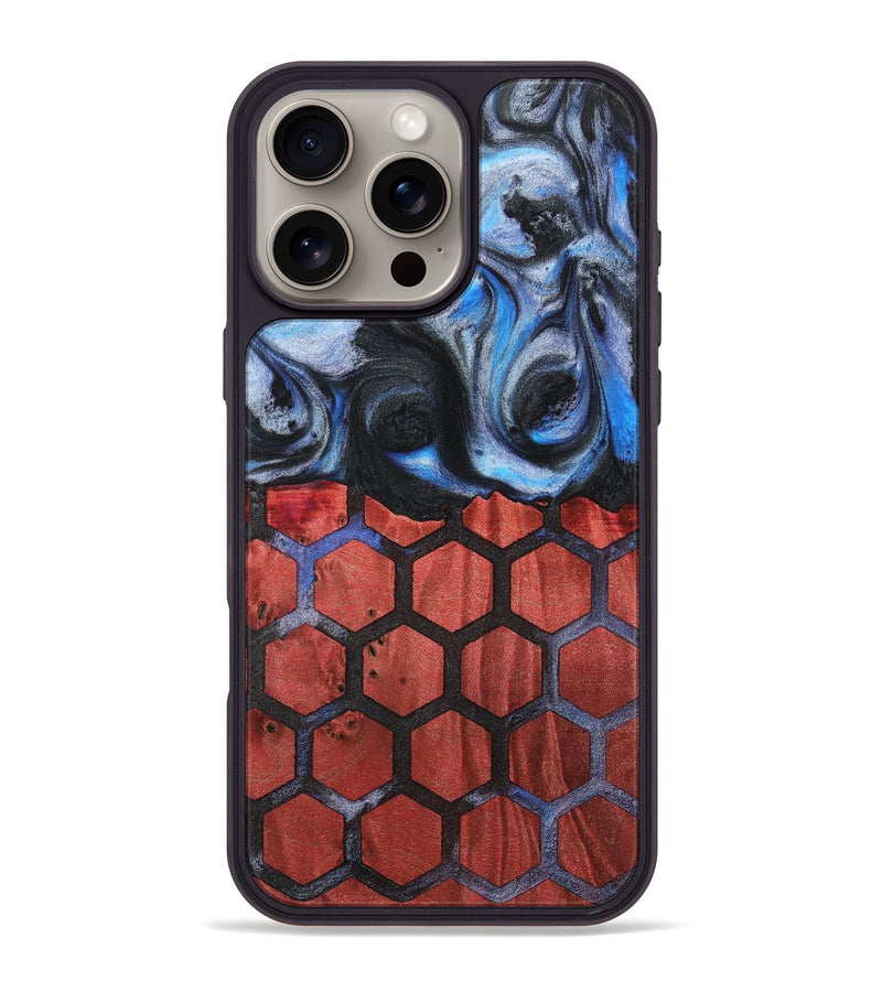 iPhone 16 Pro Max Wood+Resin Phone Case - Melvin (Pattern, 709977)