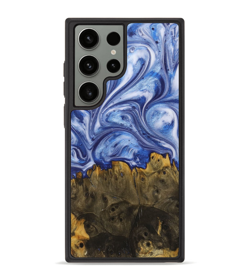 Galaxy S23 Ultra Wood+Resin Phone Case - Zander (Blue, 710097)