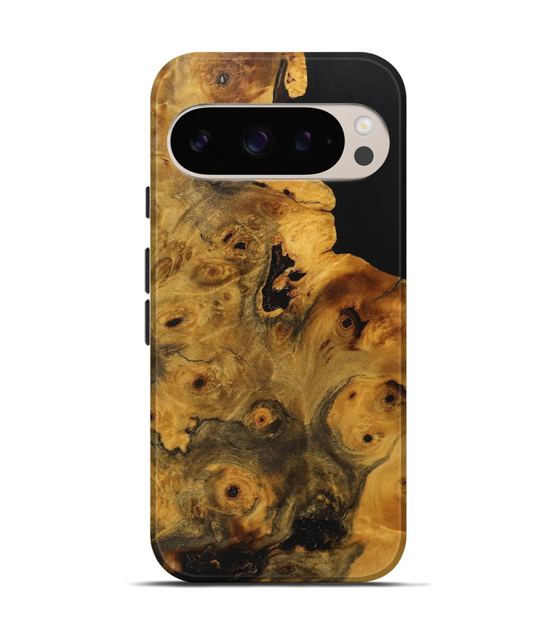 Pixel 9 Wood+Resin Live Edge Phone Case - Marlene (Pure Black, 710125)