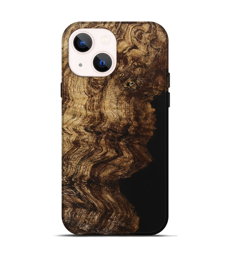 iPhone 14 Wood+Resin Live Edge Phone Case - Reed (Wood Burl, 710127)