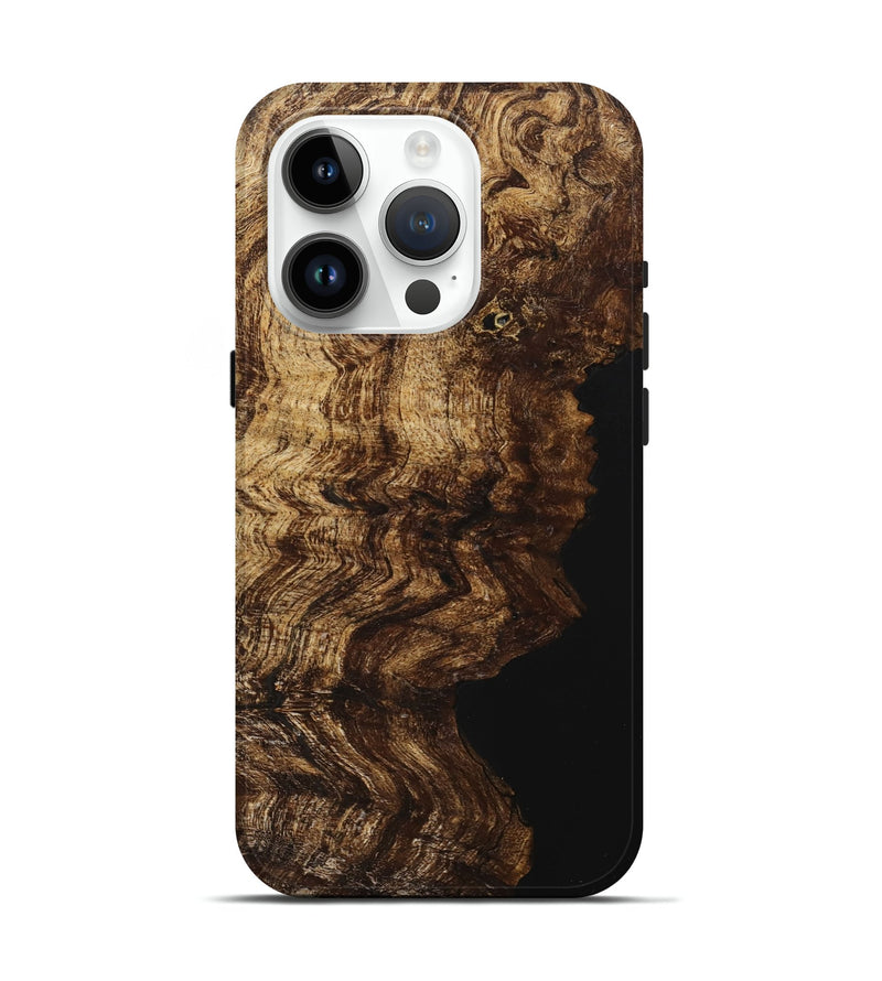 iPhone 15 Pro Wood+Resin Live Edge Phone Case - Reed (Wood Burl, 710127)