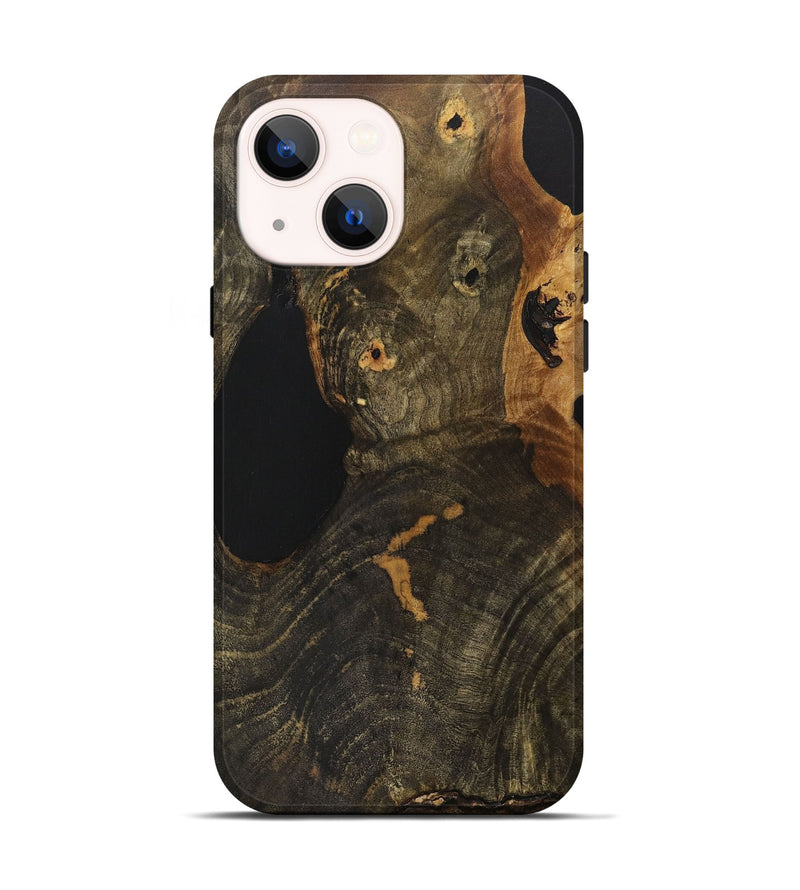 iPhone 14 Wood+Resin Live Edge Phone Case - Ty (Wood Burl, 710130)