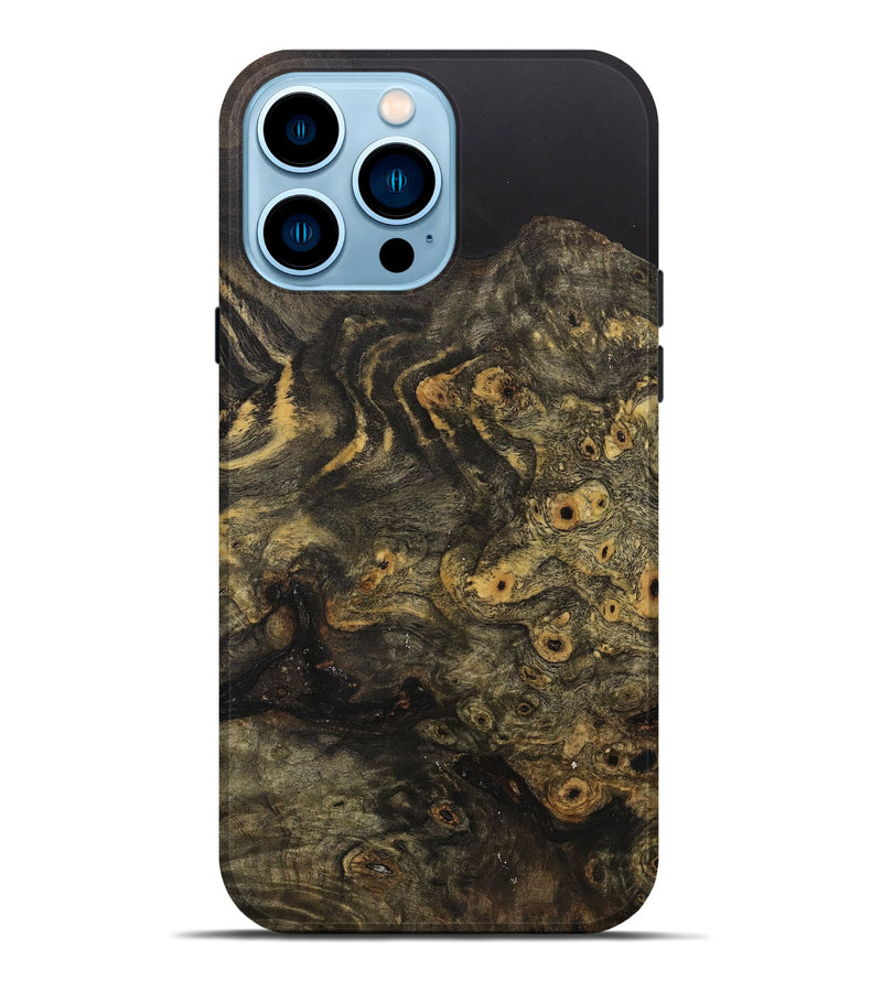 iPhone 14 Pro Max Wood+Resin Live Edge Phone Case - Joe (Wood Burl, 710134)