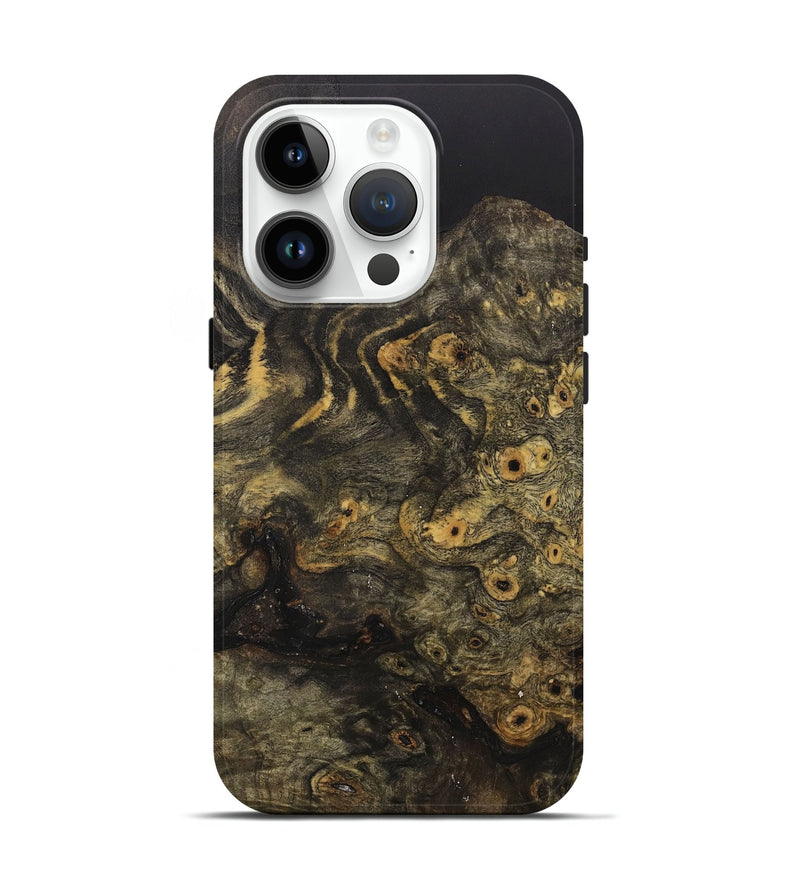 iPhone 15 Pro Wood+Resin Live Edge Phone Case - Joe (Wood Burl, 710134)