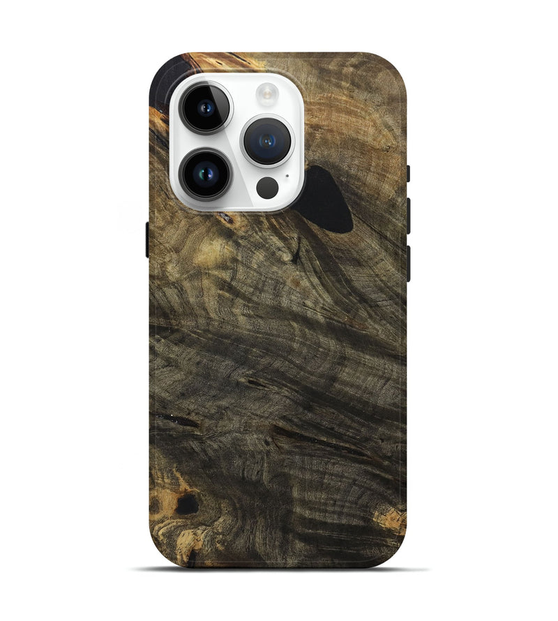 iPhone 15 Pro Wood+Resin Live Edge Phone Case - Francine (Wood Burl, 710136)