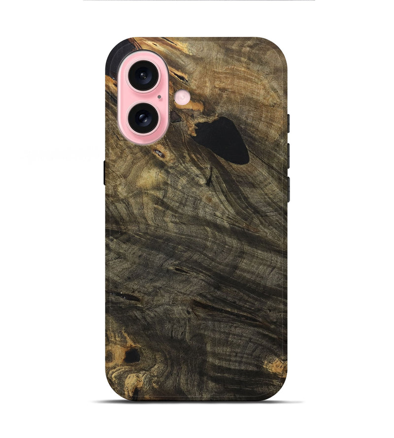 iPhone 16 Wood+Resin Live Edge Phone Case - Francine (Wood Burl, 710136)