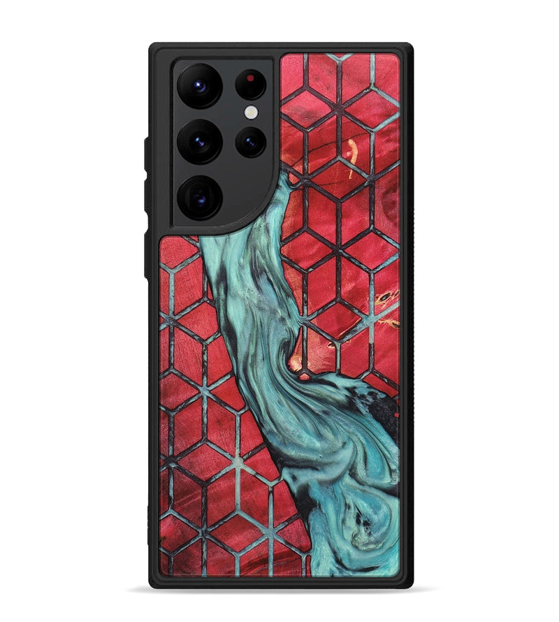 Galaxy S22 Ultra Wood+Resin Phone Case - Eunice (Pattern, 710227)