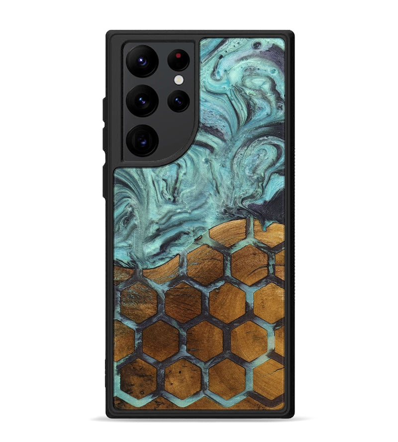 Galaxy S22 Ultra Wood+Resin Phone Case - Dorothea (Pattern, 710228)