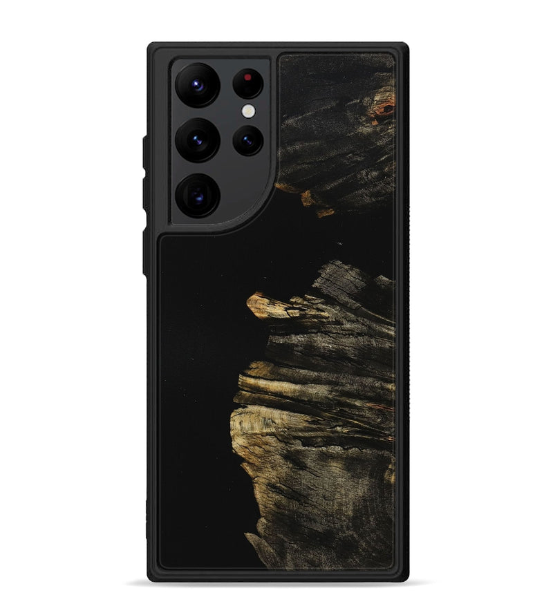 Galaxy S22 Ultra Wood+Resin Phone Case - Genesis (Pure Black, 710262)