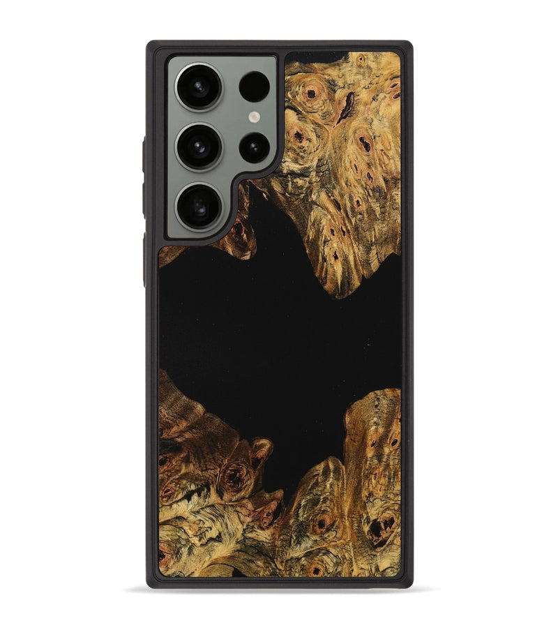 Galaxy S23 Ultra Wood+Resin Phone Case - Sage (Pure Black, 710264)