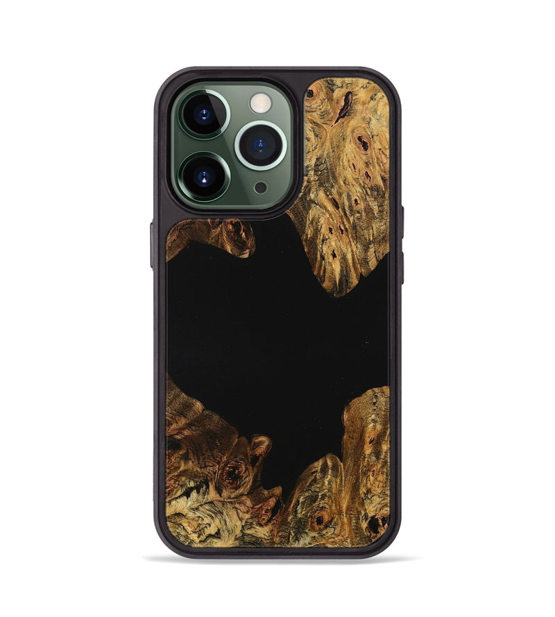 iPhone 13 Pro Wood+Resin Phone Case - Sage (Pure Black, 710264)