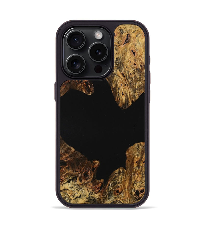 iPhone 15 Pro Wood+Resin Phone Case - Sage (Pure Black, 710264)