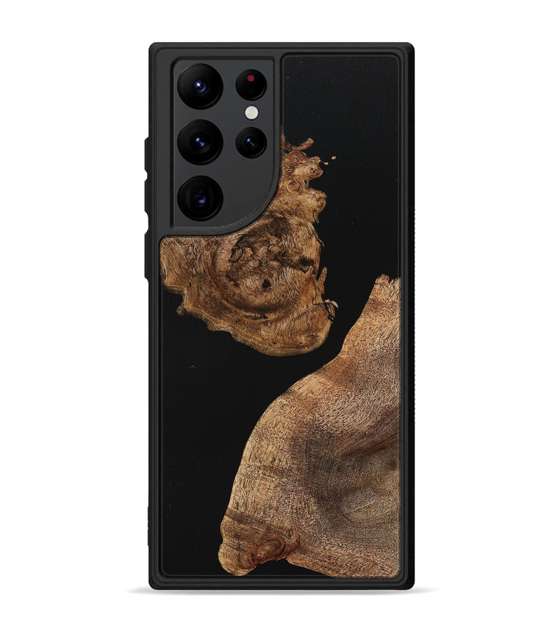 Galaxy S22 Ultra Wood+Resin Phone Case - Jude (Pure Black, 710270)
