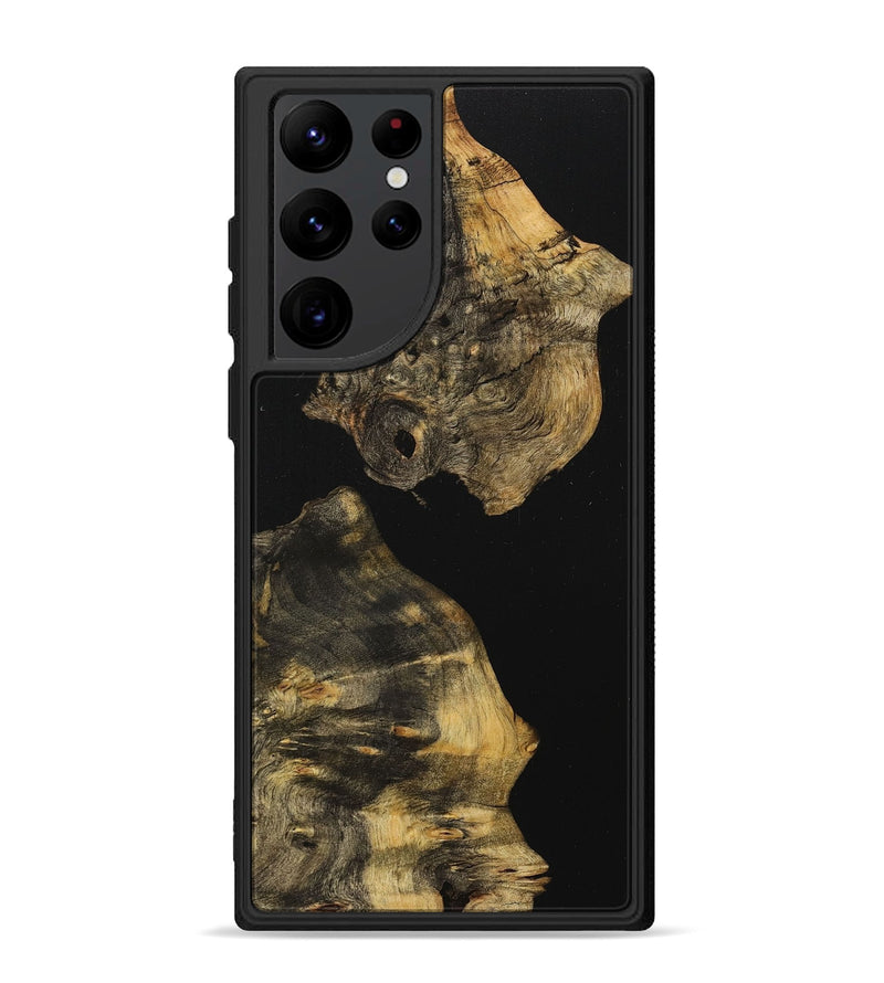 Galaxy S22 Ultra Wood+Resin Phone Case - Bonnie (Pure Black, 710271)