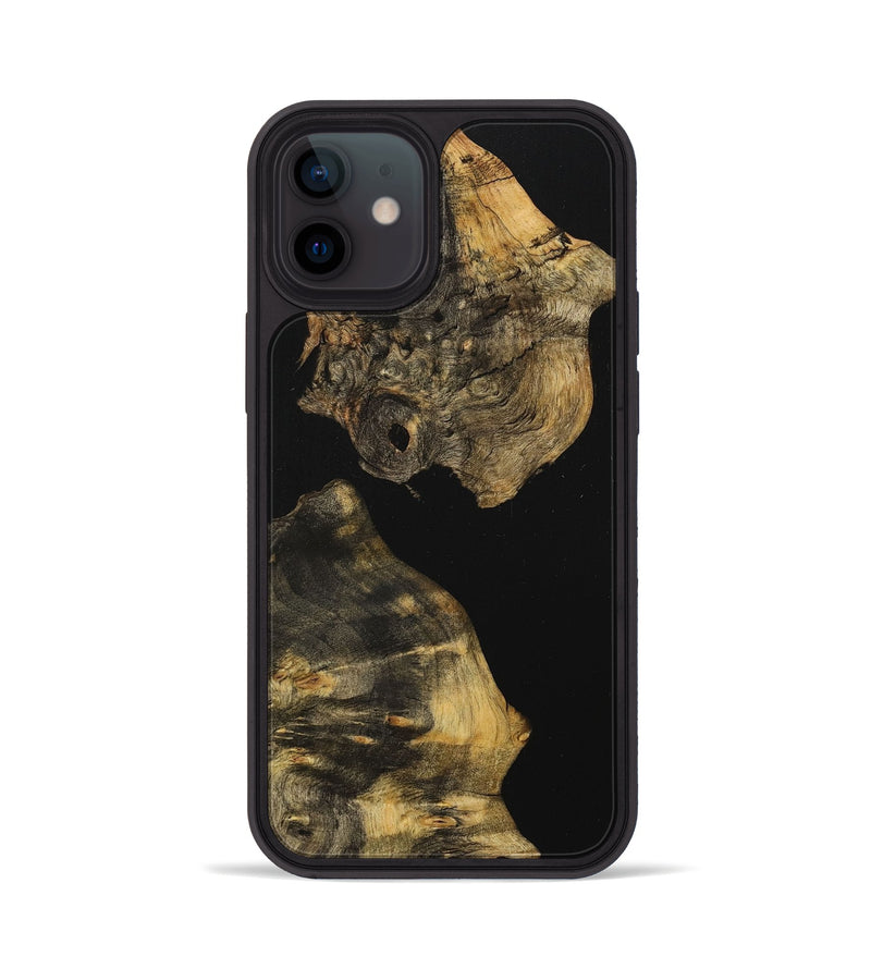 iPhone 12 Wood+Resin Phone Case - Bonnie (Pure Black, 710271)