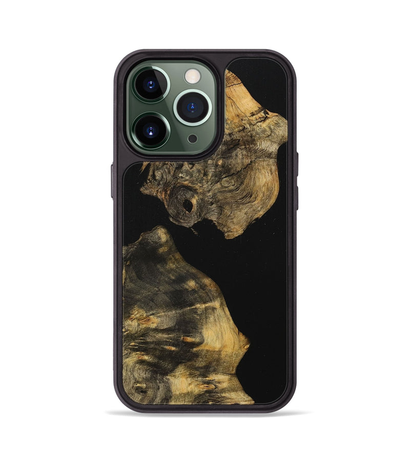 iPhone 13 Pro Wood+Resin Phone Case - Bonnie (Pure Black, 710271)