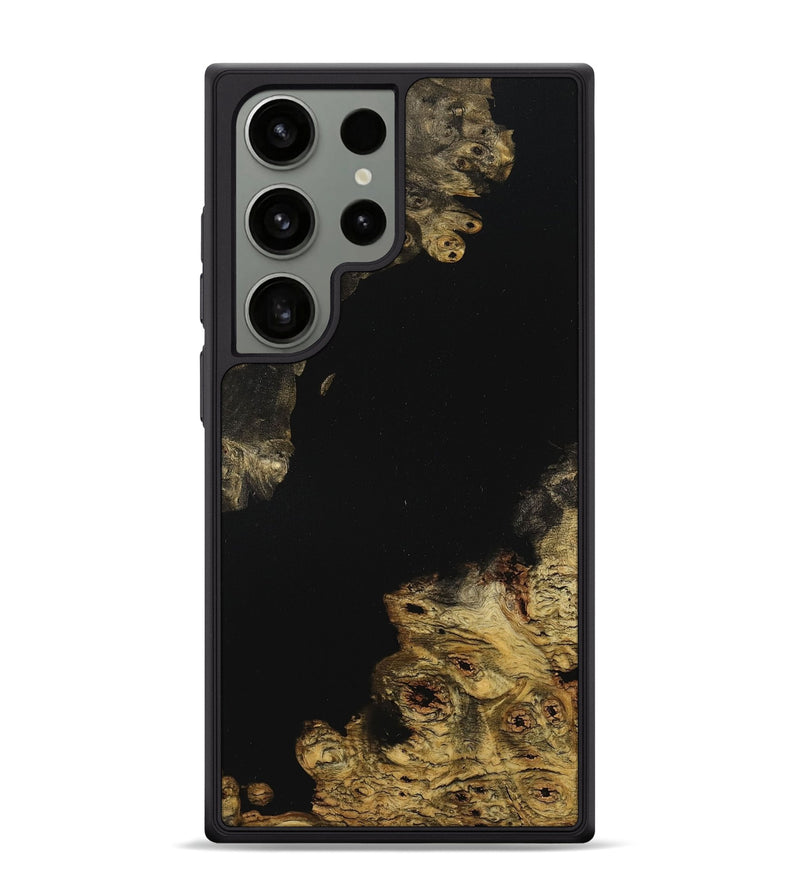 Galaxy S24 Ultra Wood+Resin Phone Case - Lacy (Pure Black, 710274)