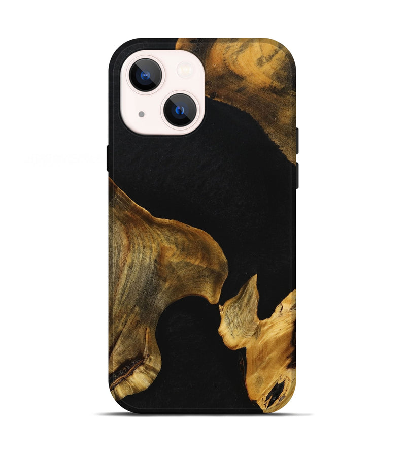 iPhone 13 Wood+Resin Live Edge Phone Case - Willie (Pure Black, 710290)