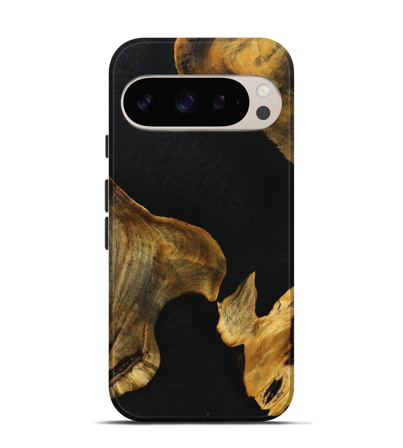 Pixel 9 Pro Wood+Resin Live Edge Phone Case - Willie (Pure Black, 710290)