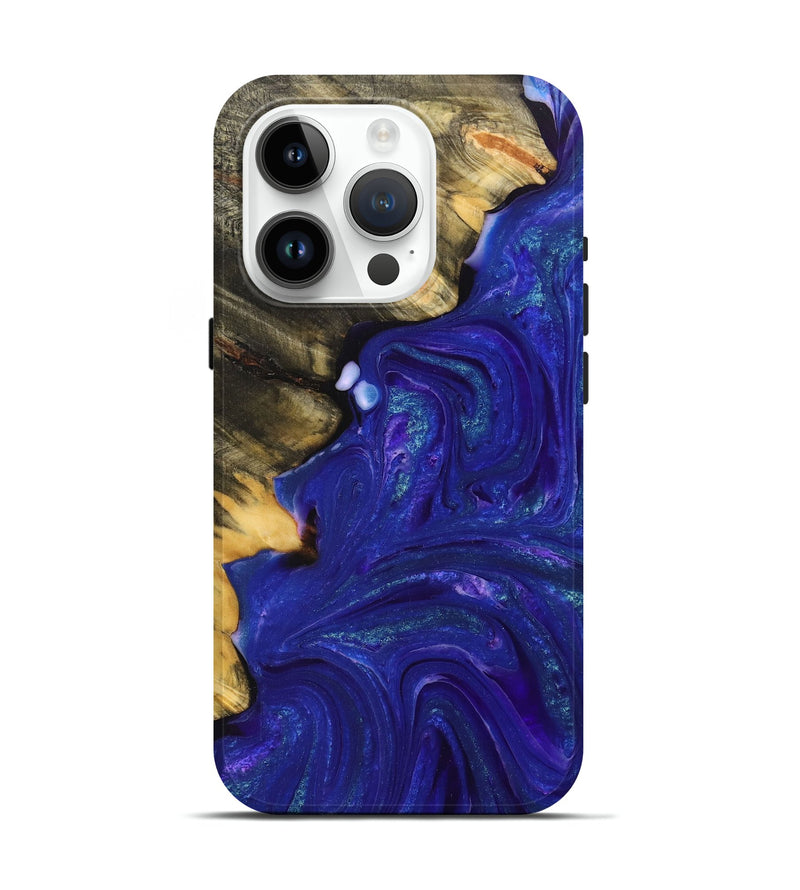 iPhone 15 Pro Wood+Resin Live Edge Phone Case - Kassidy (Purple, 710315)