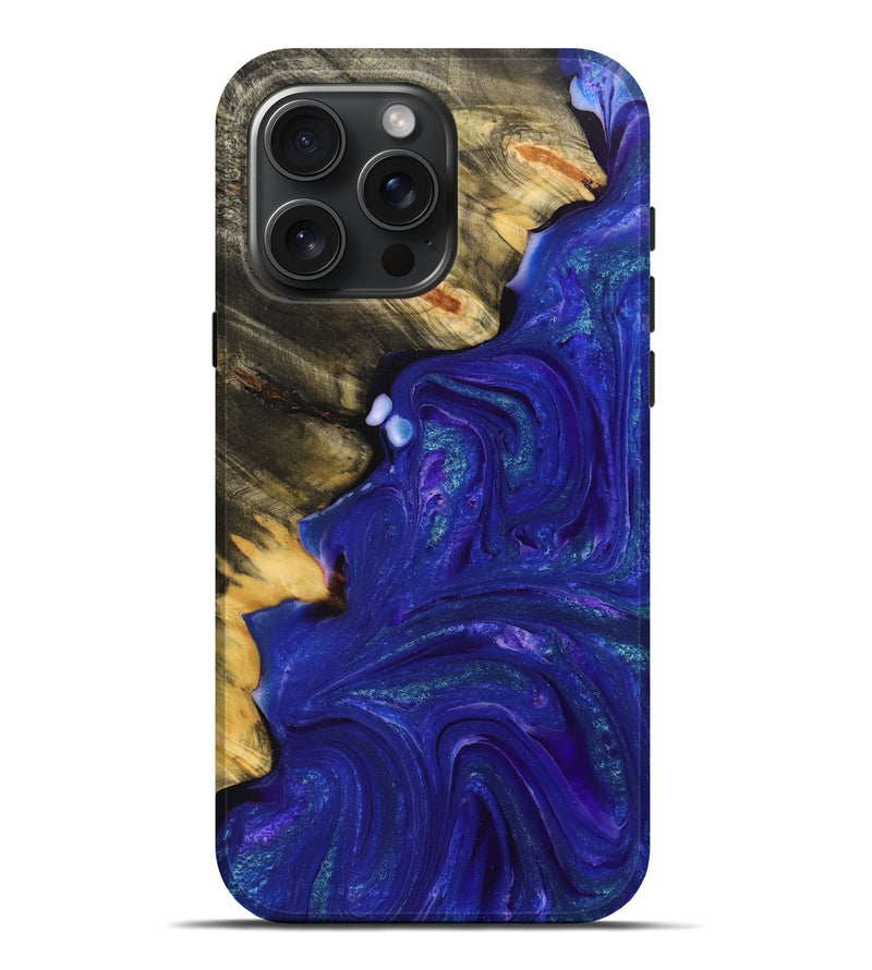 iPhone 16 Pro Max Wood+Resin Live Edge Phone Case - Kassidy (Purple, 710315)