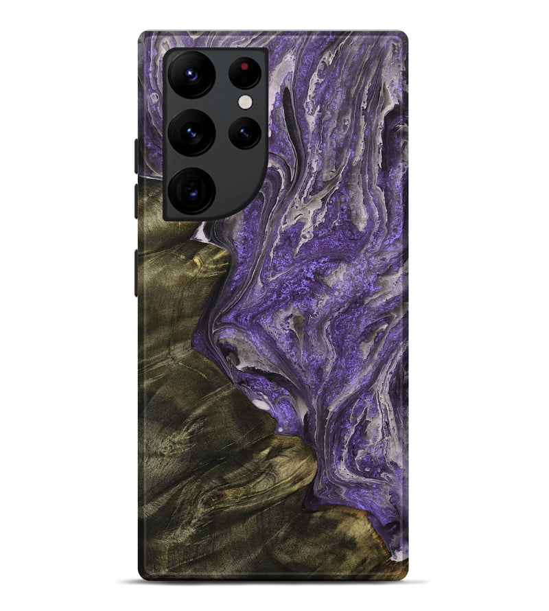 Galaxy S22 Ultra Wood+Resin Live Edge Phone Case - Jamie (Purple, 710321)