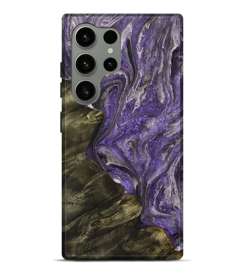 Galaxy S24 Ultra Wood+Resin Live Edge Phone Case - Jamie (Purple, 710321)